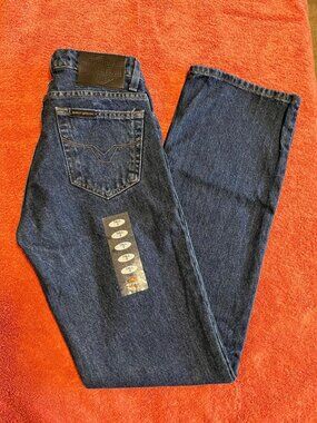 Size 2L - Harley-Davidson Mid-Rise Boyfriend Bootcut Jeans - Women's Darker-Blue